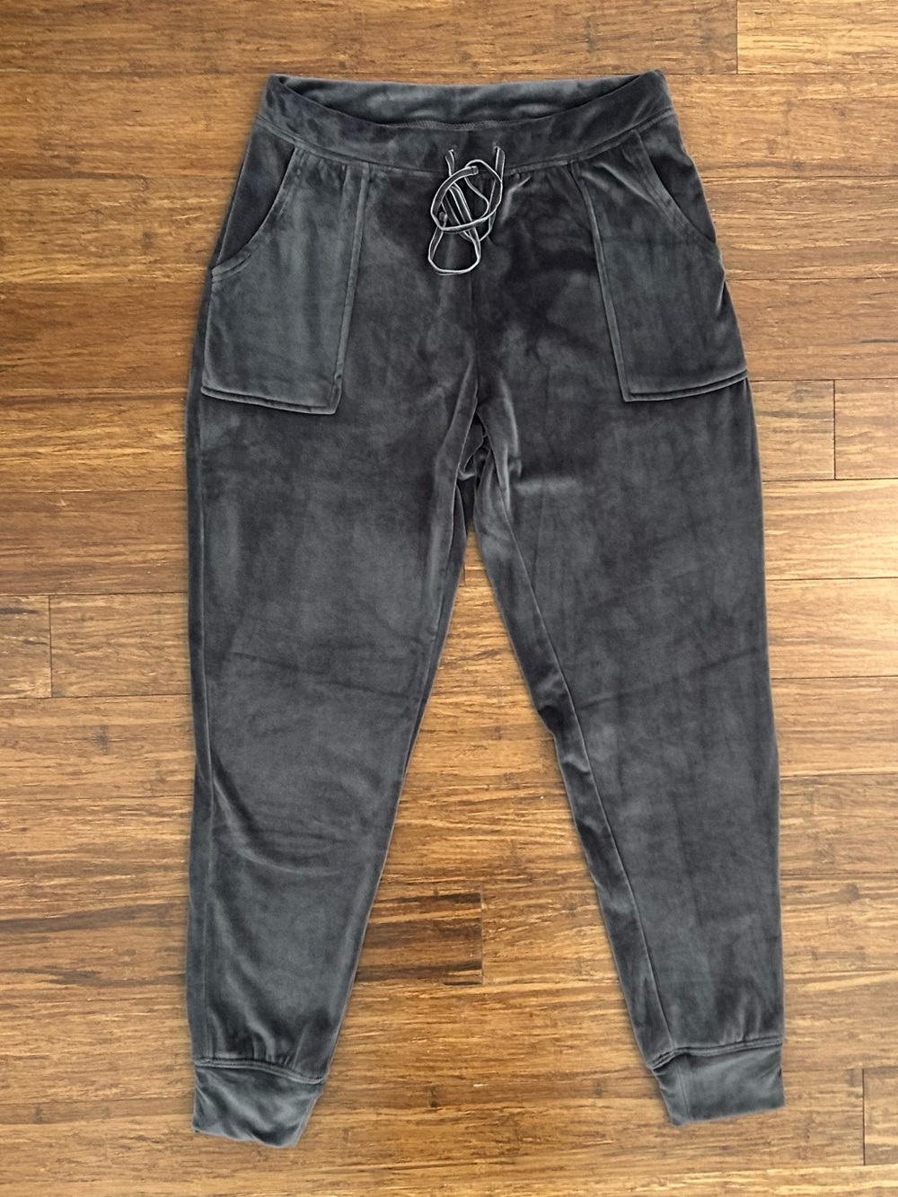 House of Harlow 1960 Charcoal Gray Velour Joggers- Super plush & soft Medium